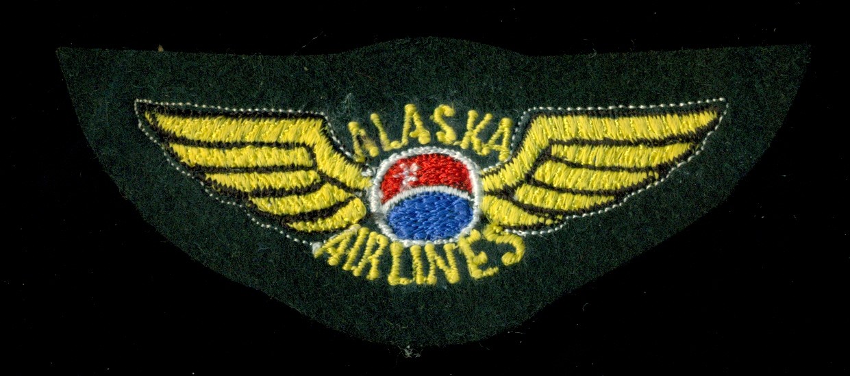 Alaska Airlines Wing Pilot Felt Patch N-9