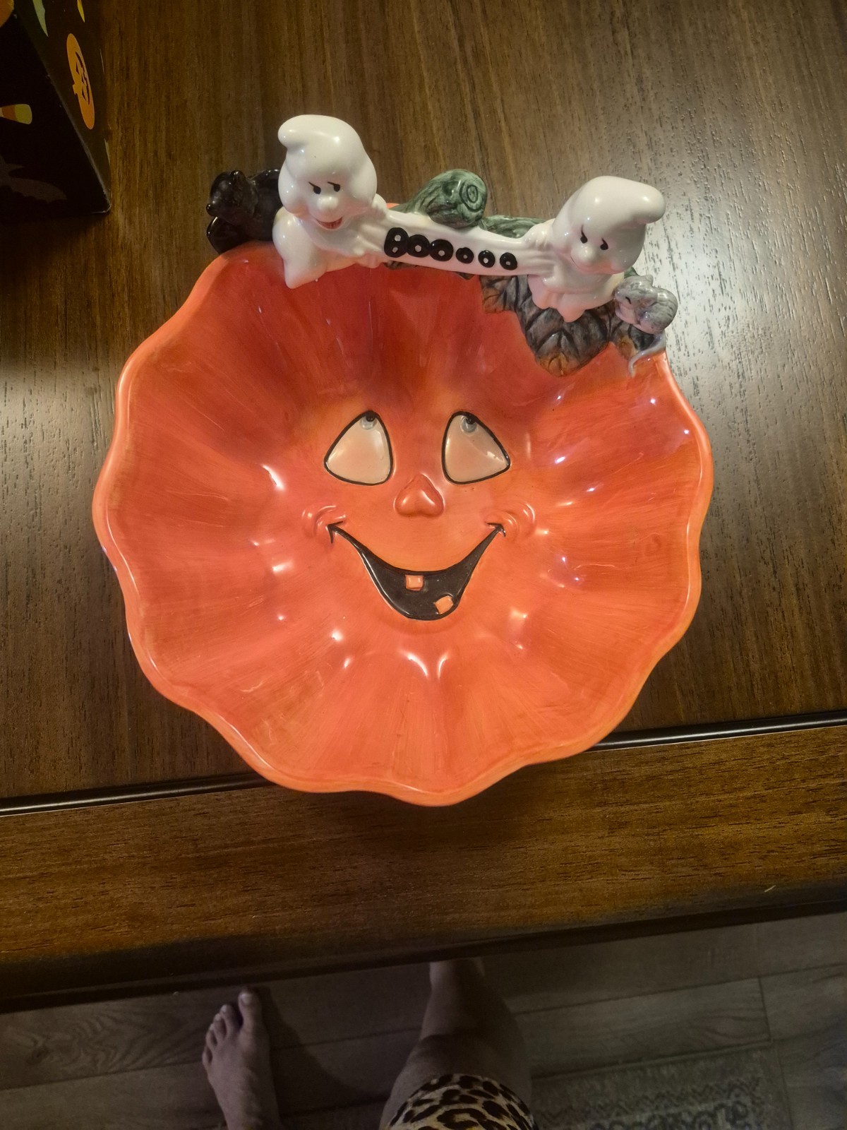 Vintage 1995 Omnibus Fitz And Floyd Halloween Party Candy Bowl NIB