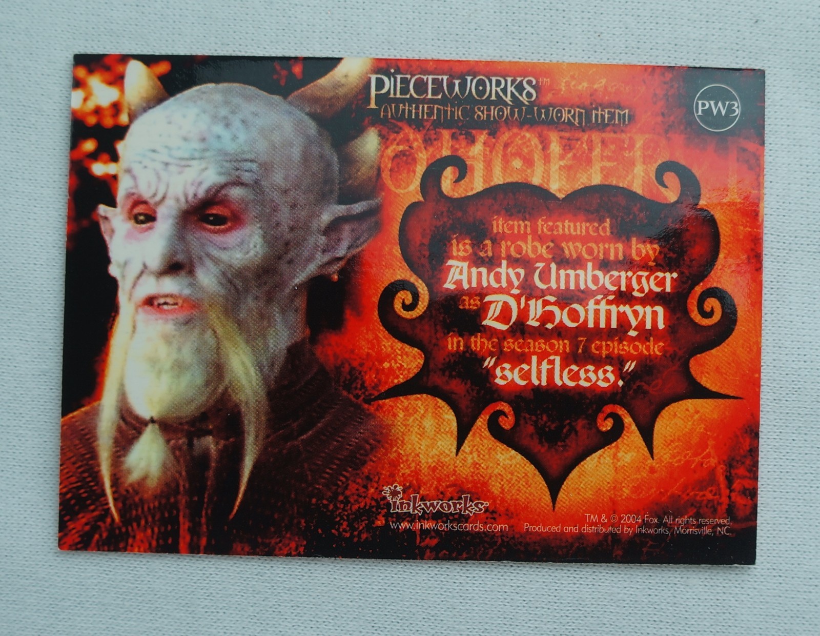 Buffy The Vampire Slayer Big Bads Pieceworks Andy Umberger as D'hoffryn Card PW3