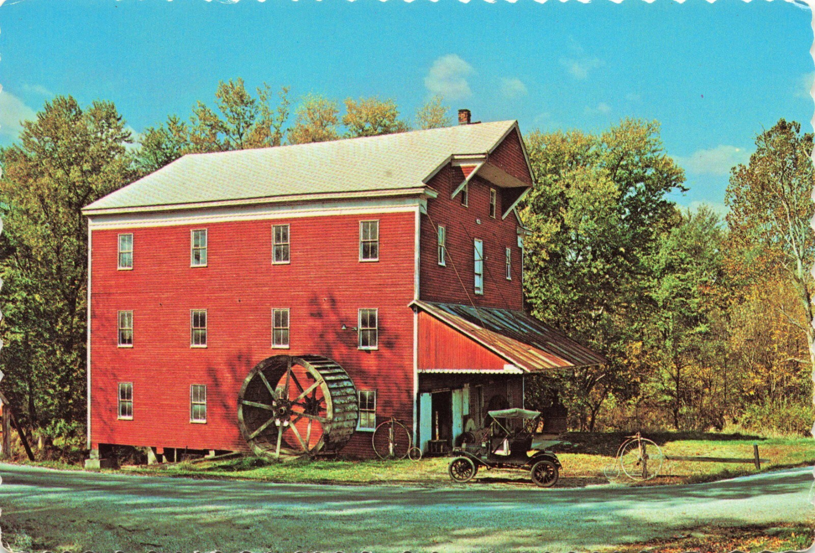 Adams Mill Wildcat Creek Cutler Indiana Vintage Continental Postcard Unused