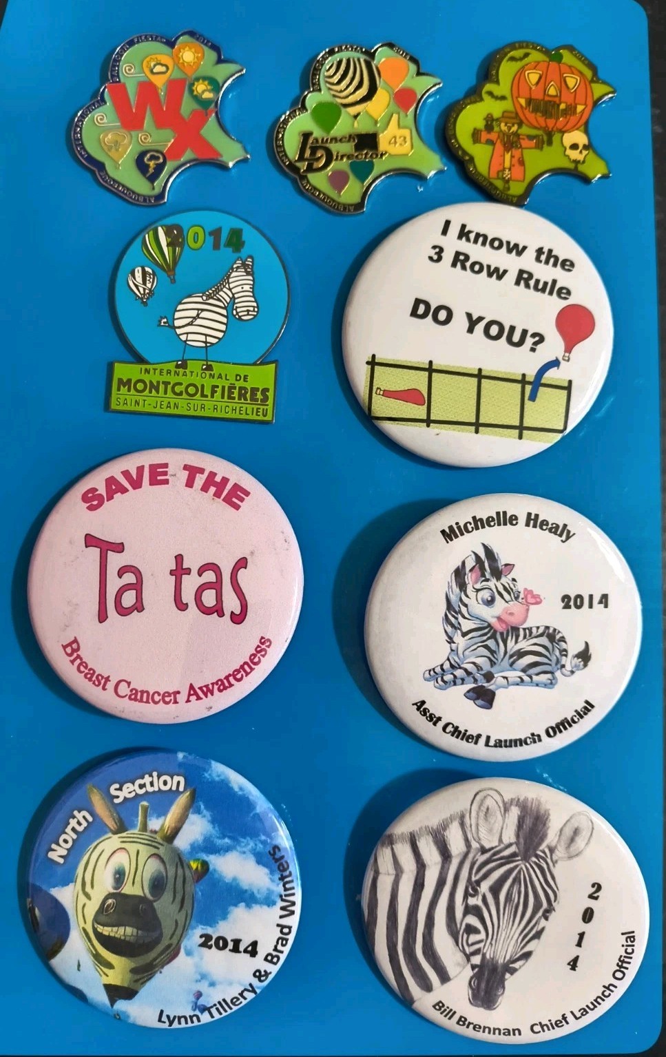 Albuquerque International Balloon Fiesta Official 2014 Staff Pin Set x9 🎈