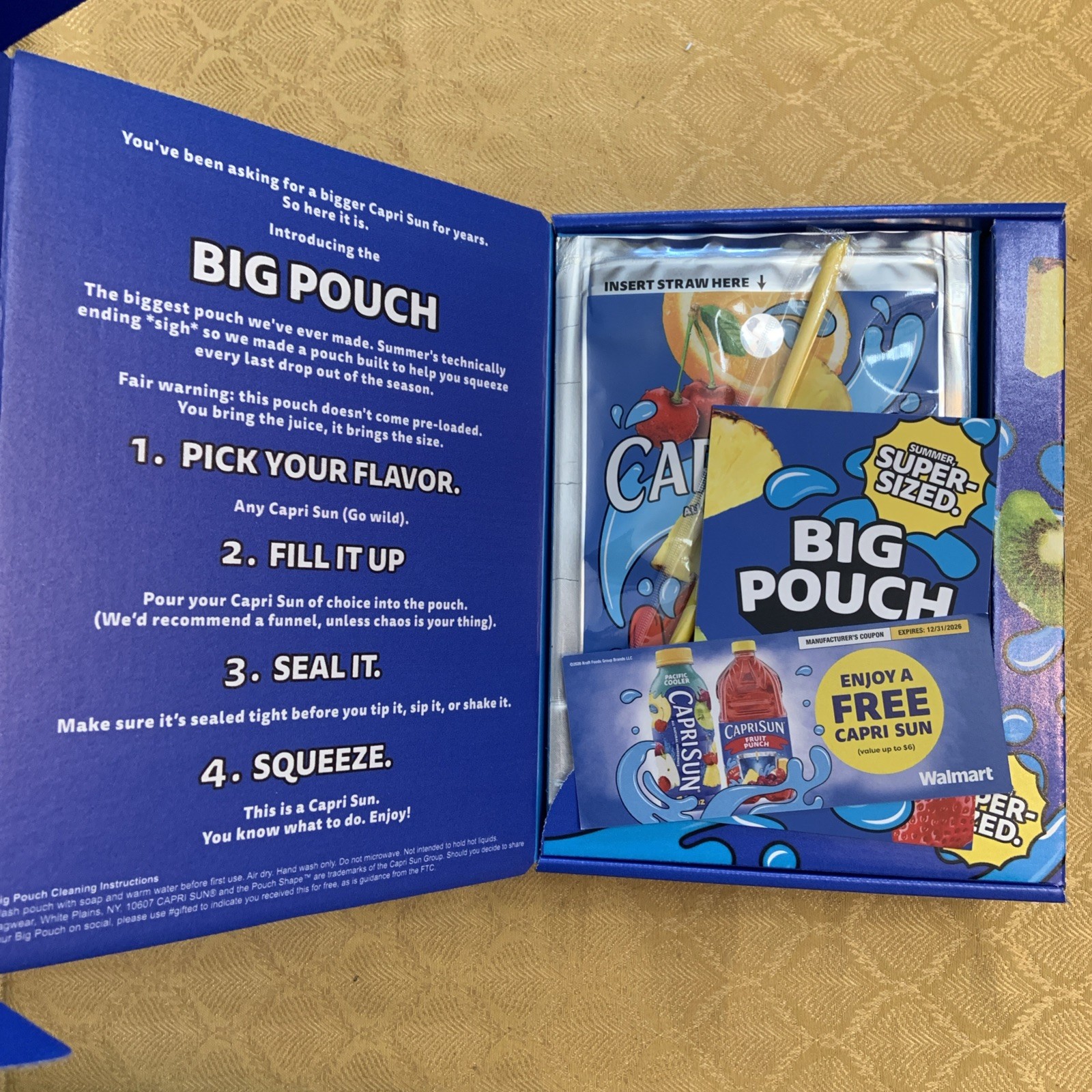Capri Sun Big Pouch Limited Edition Oversized Drink Pouch 2026 IN HAND 