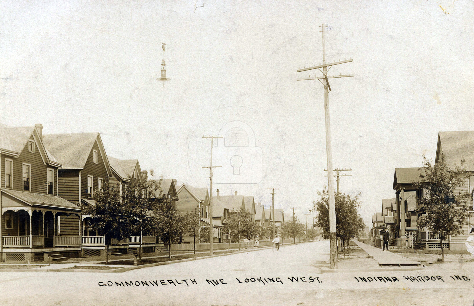 Commonwealth Avenue West c.1910 Indiana Harbor IN RPPC Photo Postcard COPY