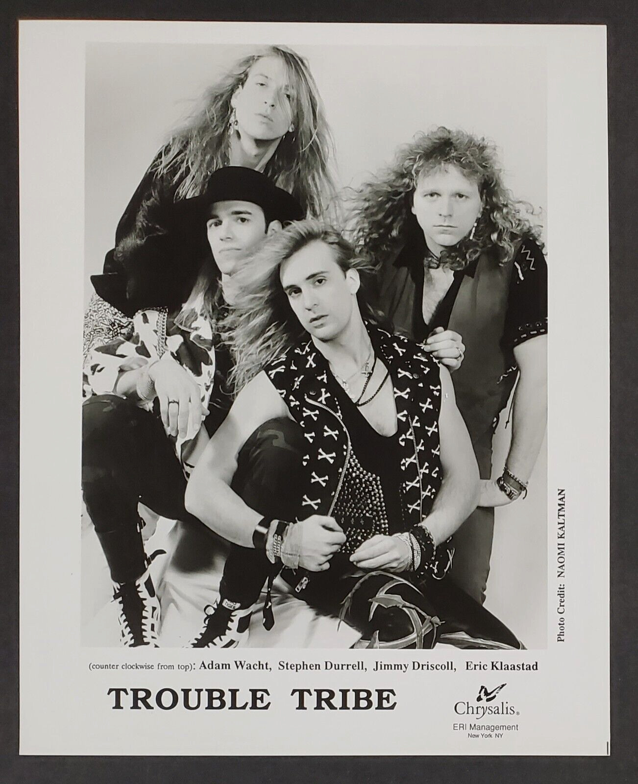 1990 Trouble Tribe New York NY Glam Metal Rock Band Musicians Vtg Promo Photo