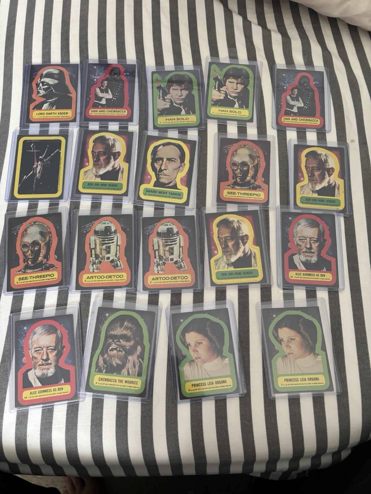 Lot of 19 1977 Topps Star Wars Stickers Excellent Condition