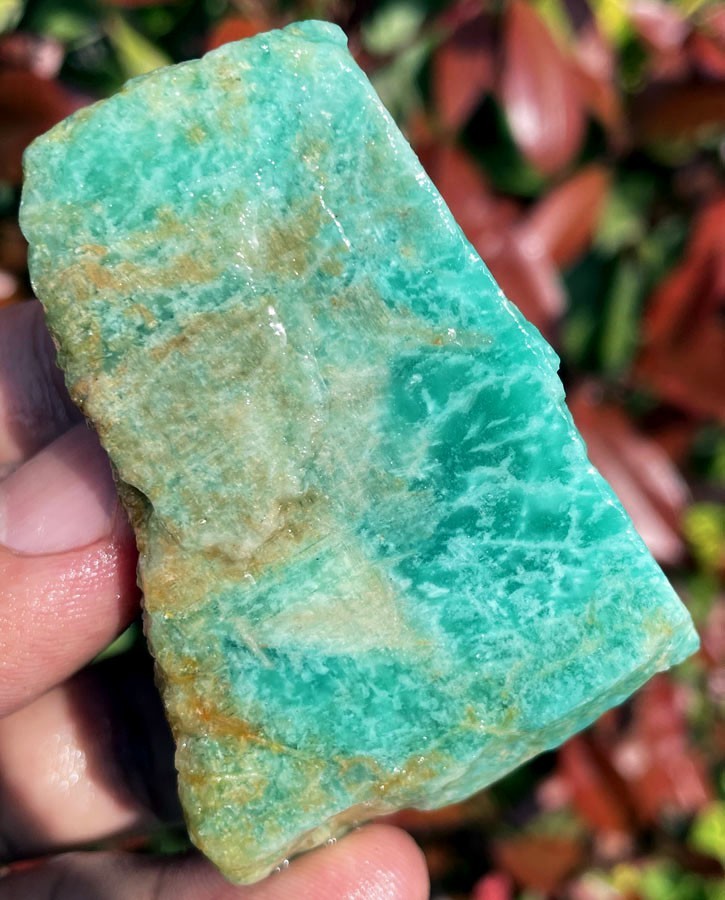 79.6g NATURAL Amazonite Nugget Green Color Translucent Coarse Specimen ie2280