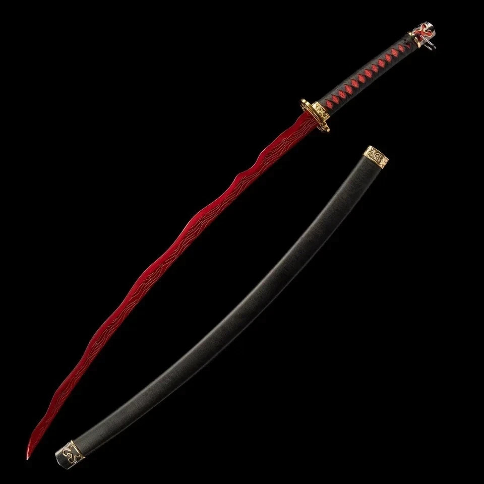 Handmade Rivers of Blood Replica Real-Elden Ring Samurai Katana Sword, Full Tang