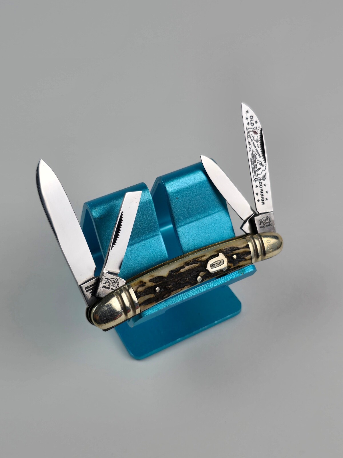 1984 Bulldog Old Dominion Stag Handle 1 of 300 Knife Collectors 4-blade ODKCA