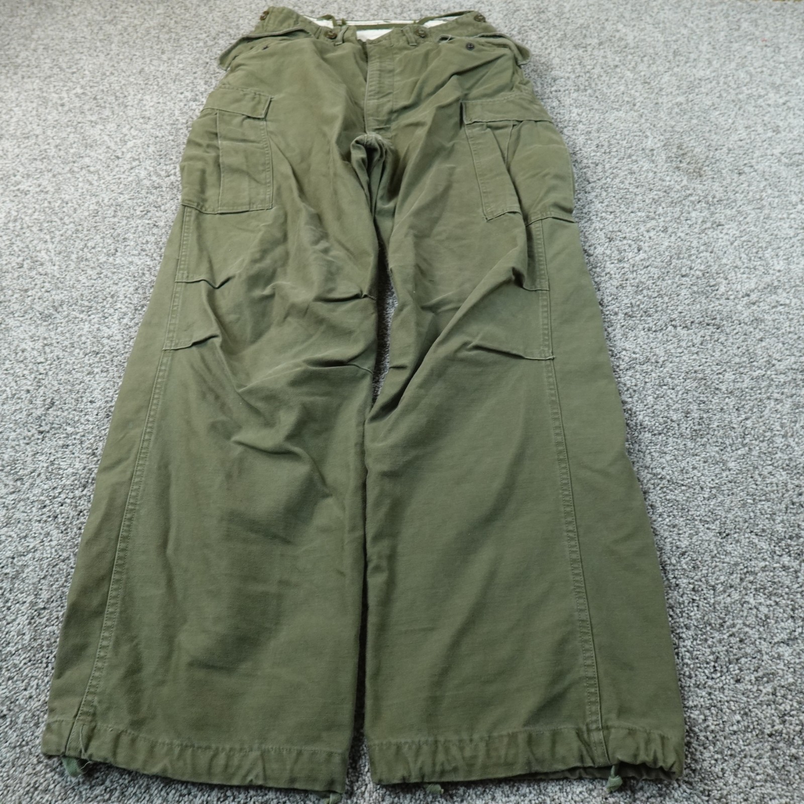 VTG US Military Pants Mens M Olive Green OG107 M51 M65 Cargo Korean Army Conmar