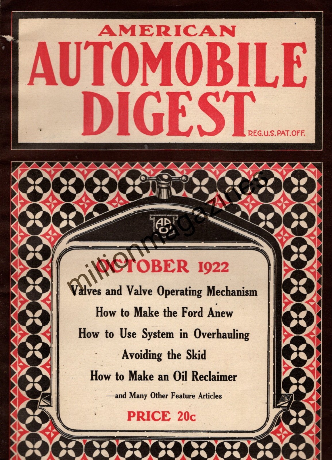 1922 Automobile Digest October - Mitchell, Earl; Westcott; Make the Ford anew