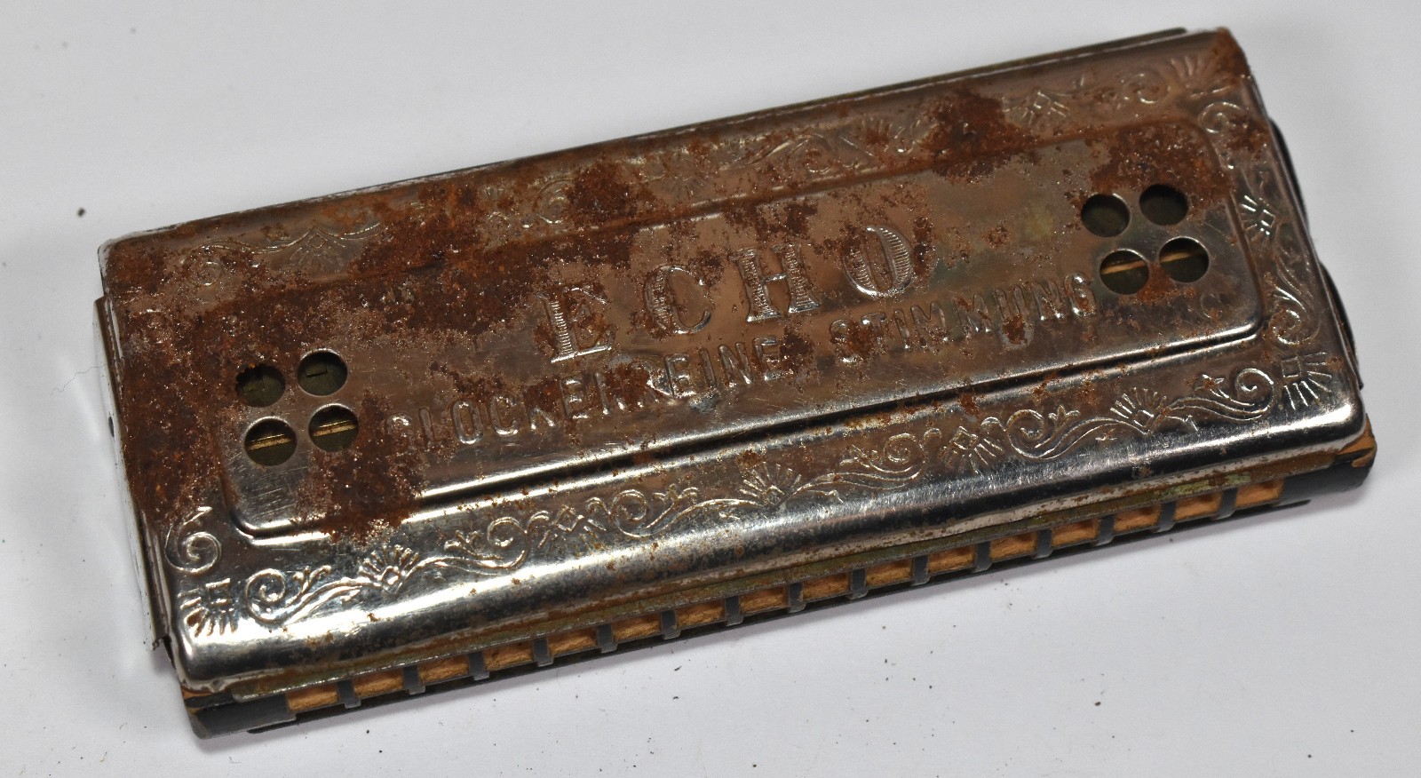 Vintage M Hohner Echo Tremolo Harmonica Made in Germany