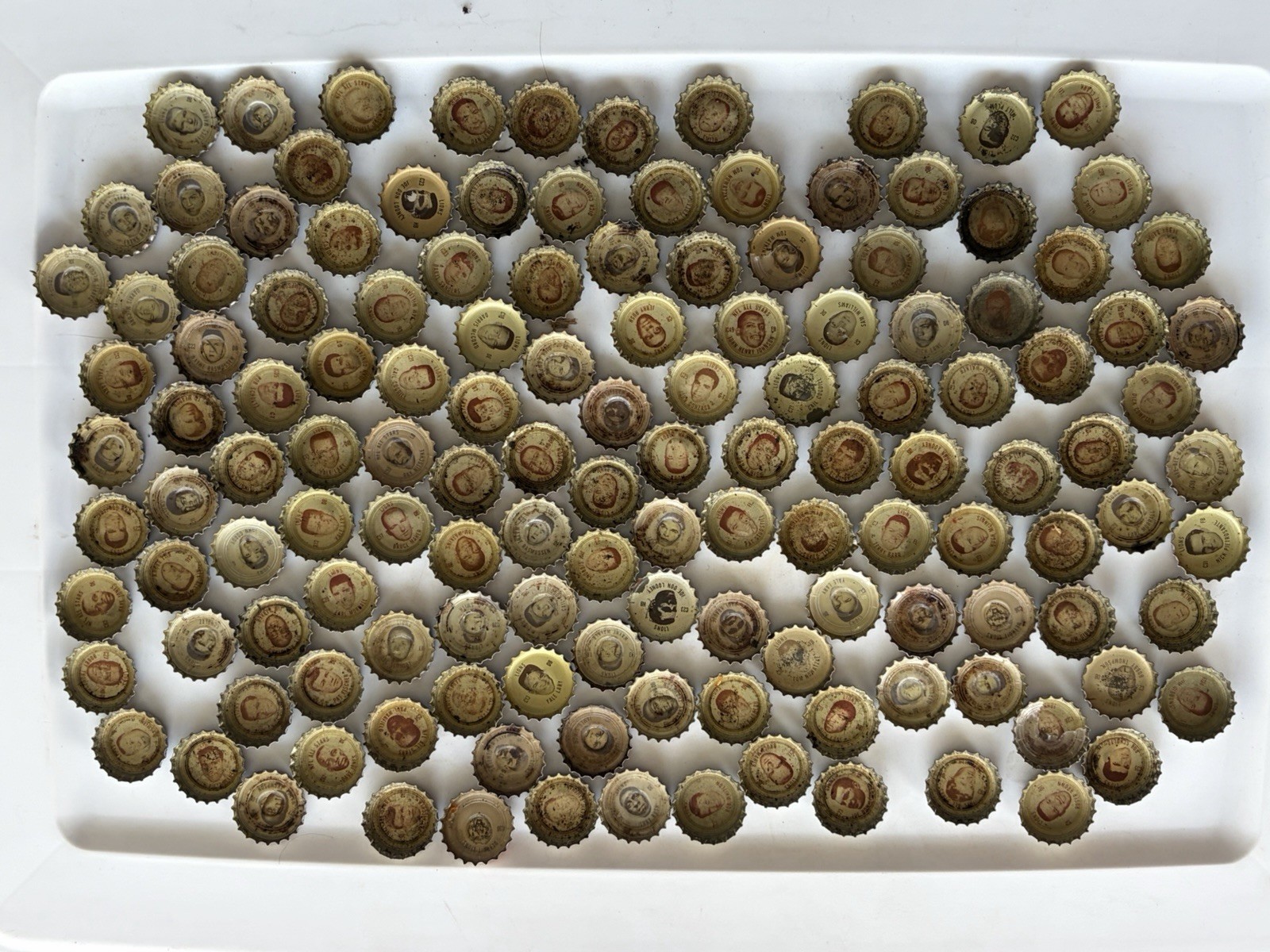NFL 1960s Coca-Cola Sprite Vintage Soda Bottle Cap Lot Of (137) All Pro Lions