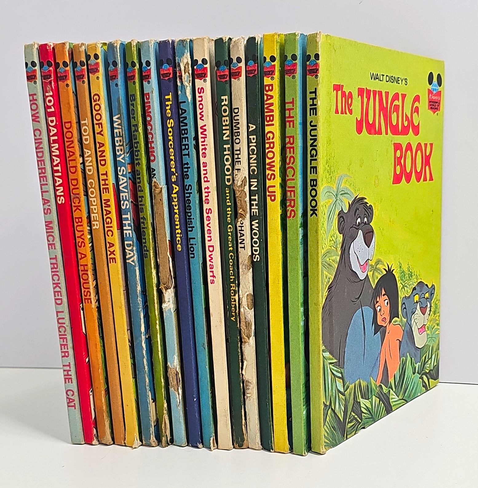 Vintage Disney Books Wonderful World of Reading 17 Various conditions in years