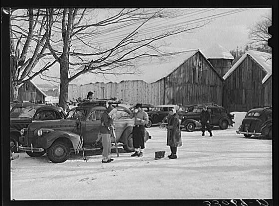 Woodstock Vermont 1930s Clinton Gilbert Farm Winter Cars Farmhouse Scene
