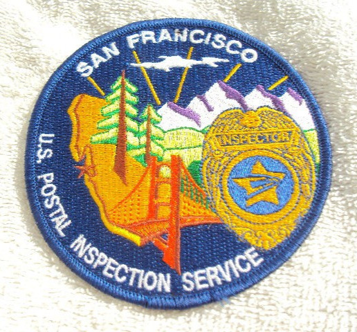 VTG. 1990s U.S. Postal Inspection Service Patch San Francisco Defuct Dirty Gary