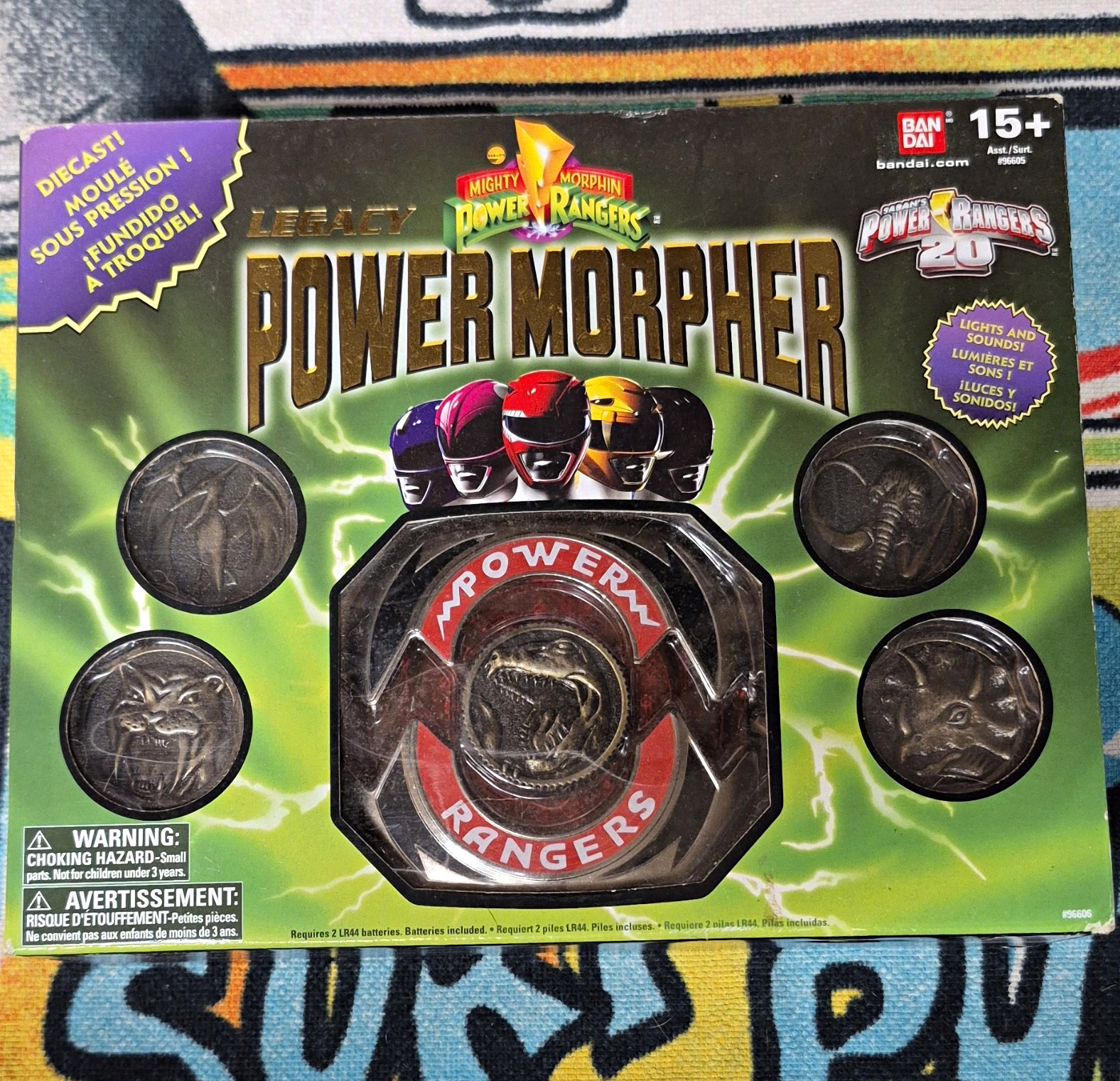 Bandai Legacy Mighty Morphin Power Rangers Diecast Morpher Light Up Sound