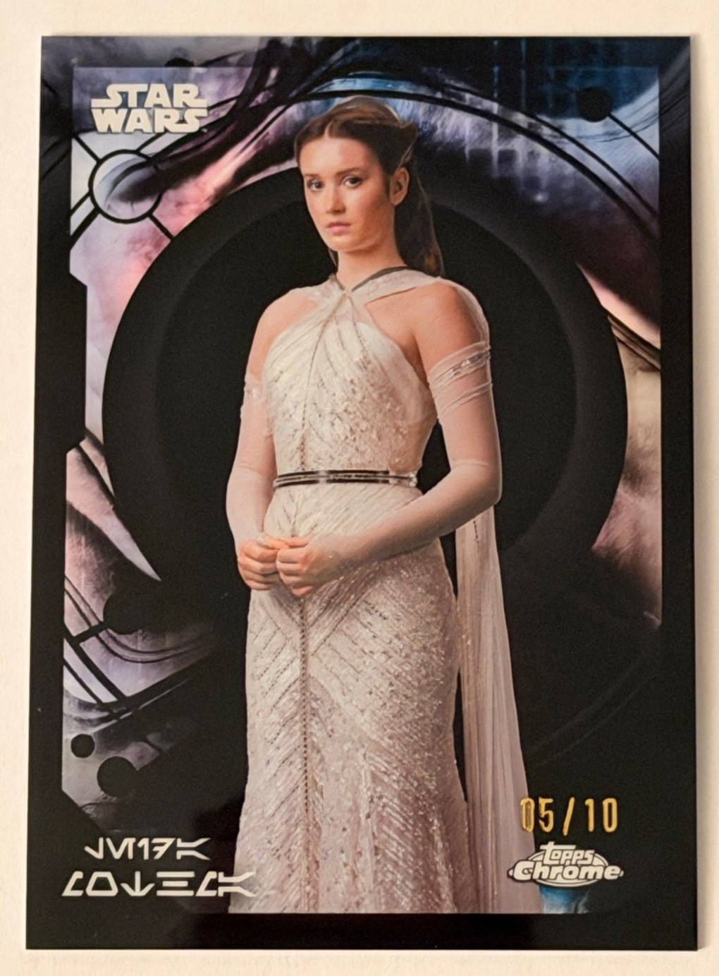 2026 Topps Chrome Star Wars  Leida Mothma /10 Aurebesh #AURE-114 Black Refractor
