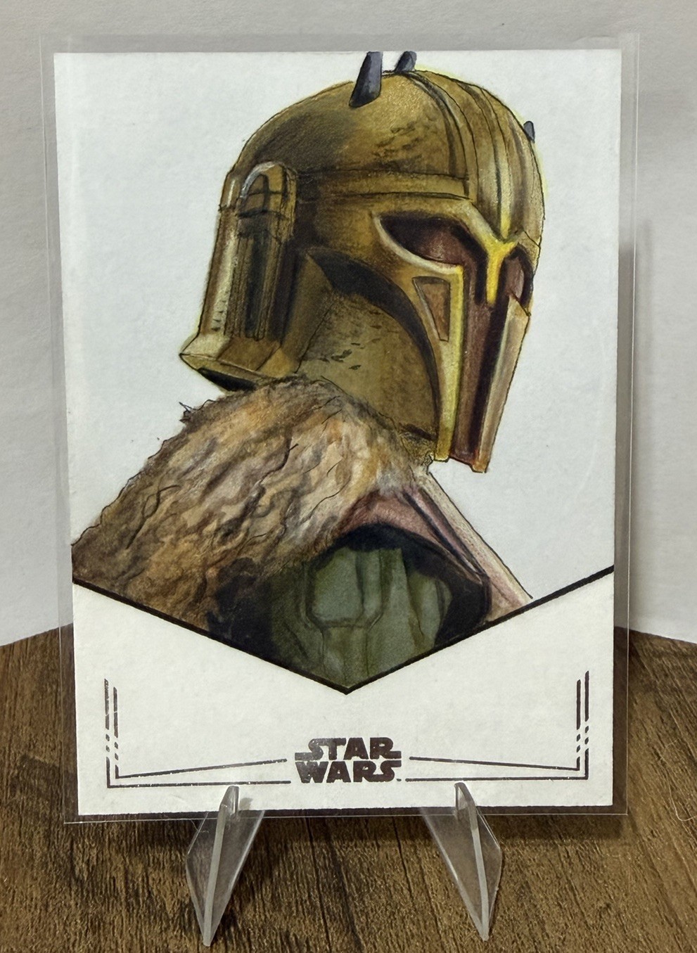 2026 Topps Chrome Star Wars The Armorer Sketch Card By Stephane Leonardi
