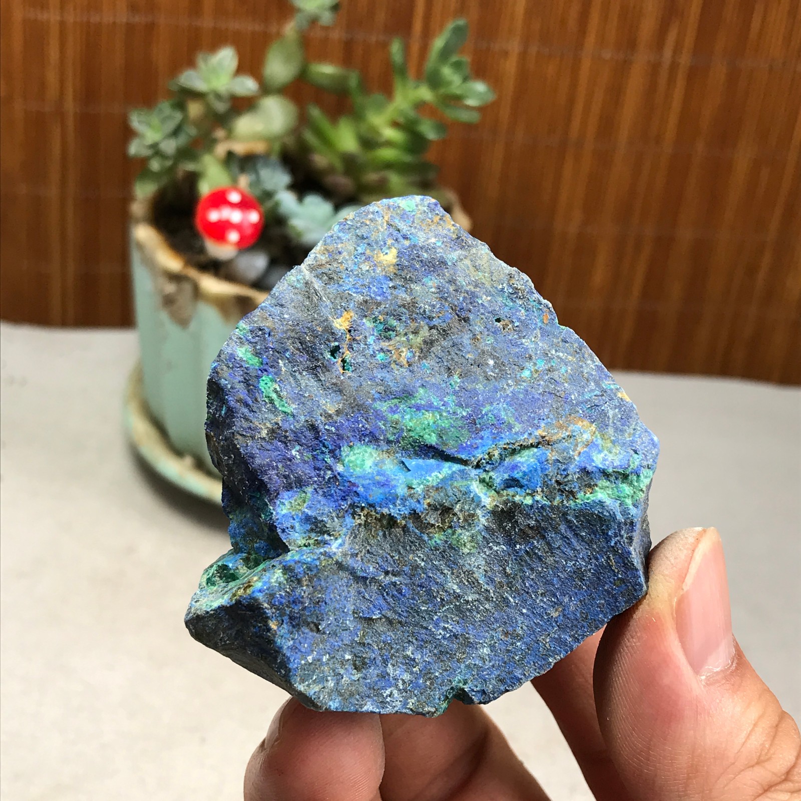 112g Natural Azurite/Malachite gemstone Rough original Crystal Specimen A5963