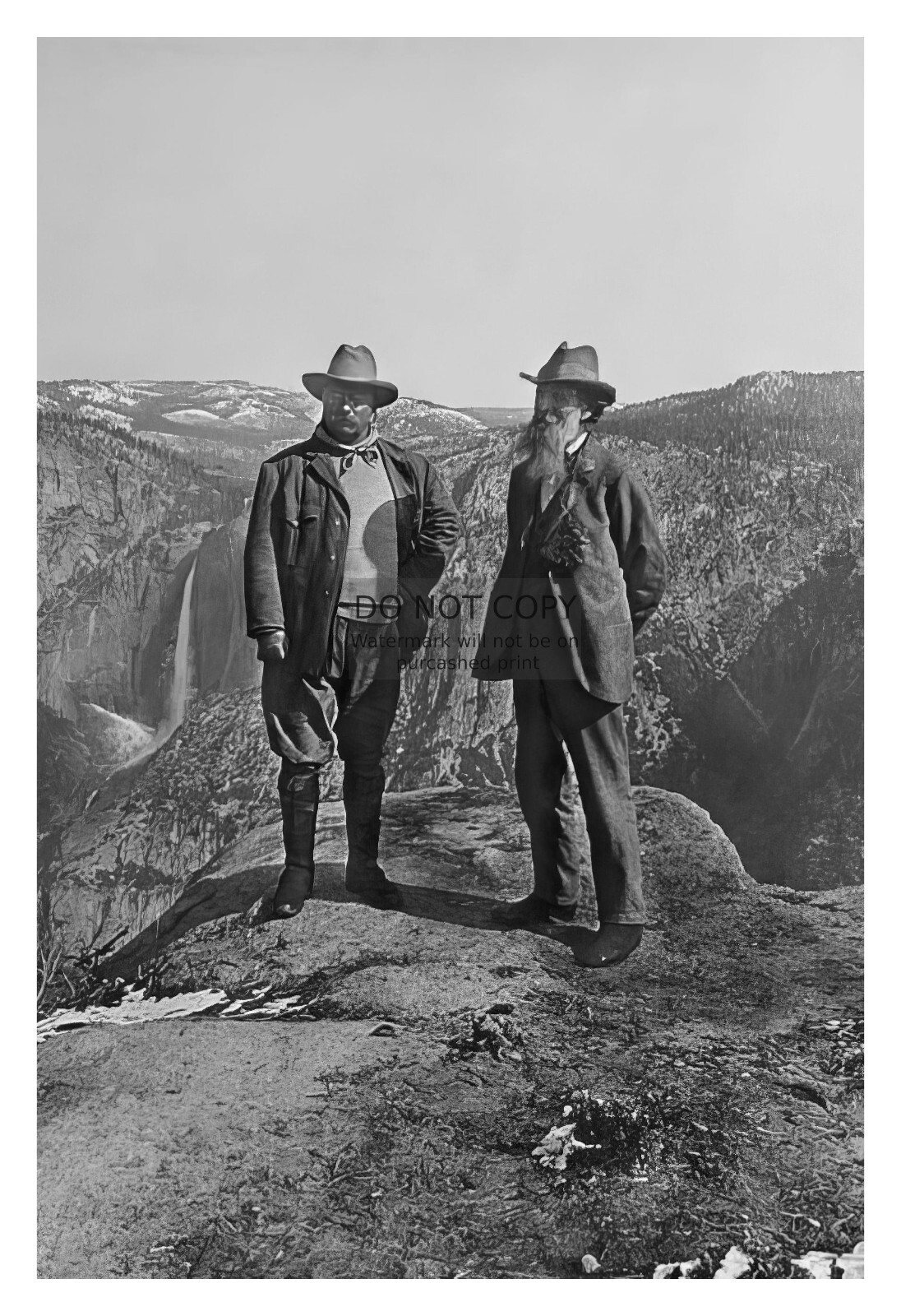 PRESIDENT THEODORE ROOSEVELT WITH JOHN MUIR YOSEMITE PARK FOUNDER 4X6 PHOTO