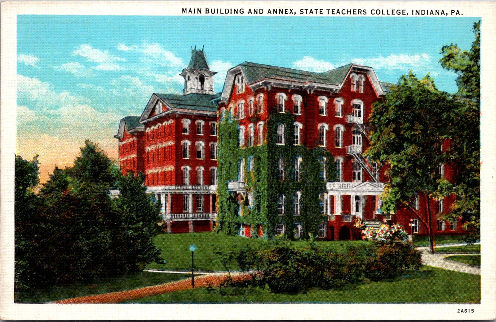 Main Building Annex State Teachers College Indiana PA Vtg Postcard 5P21-6