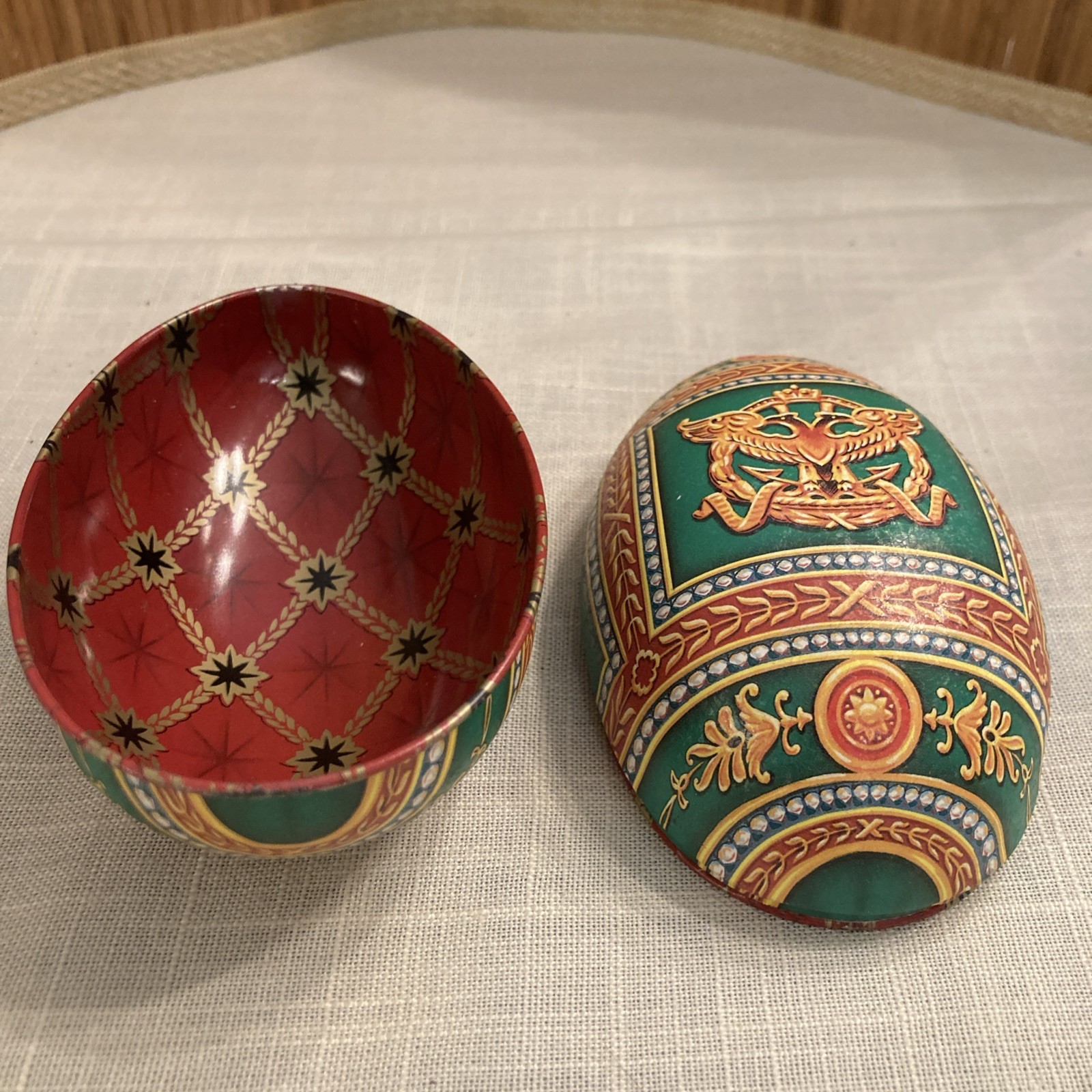 Vincenzo Tin Egg Lithograph Fabergé Renaissance