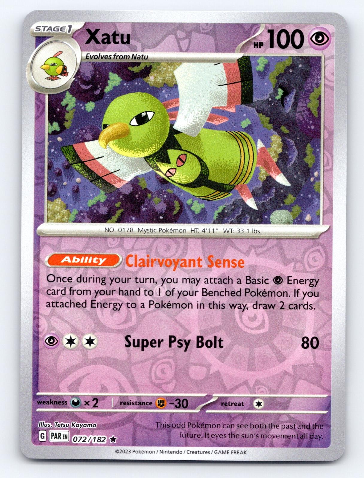 Xatu (Non-Holo) 72/182 Rare Deck Exclusives Pokemon Lightly Played