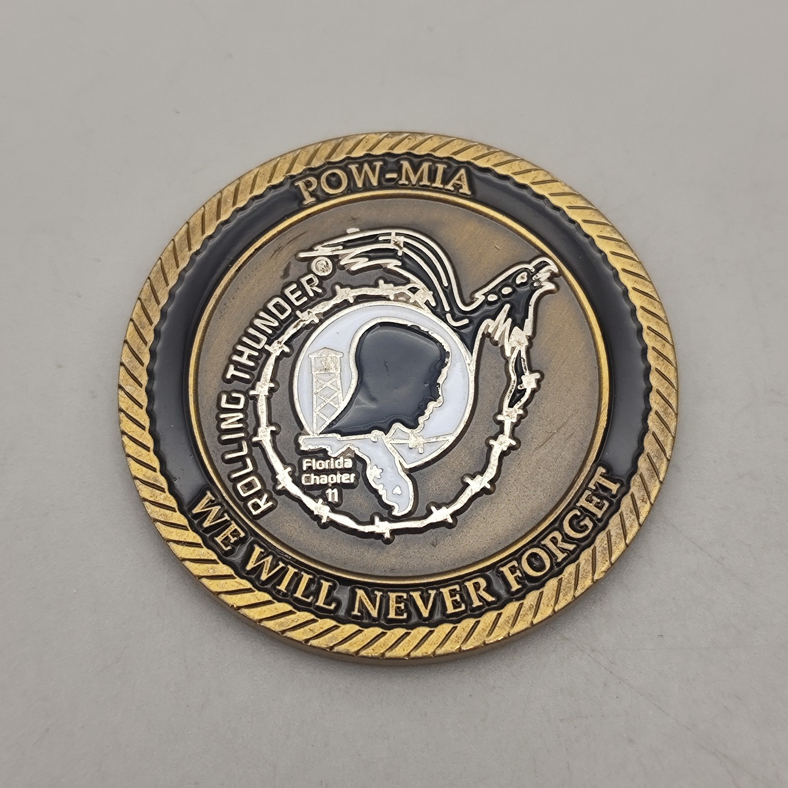 Pow-Mia a Salute to Our Troops Challenge Coin