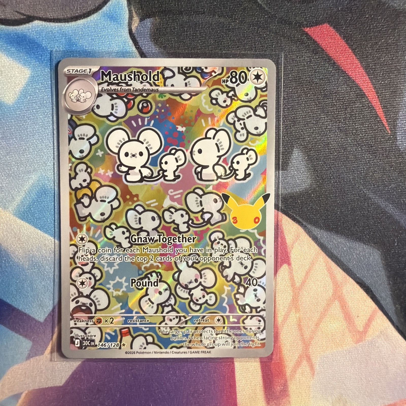 Maushold 146/128 Illustration Rare Full Art Holo - Pokémon TCG 30th Anniversary