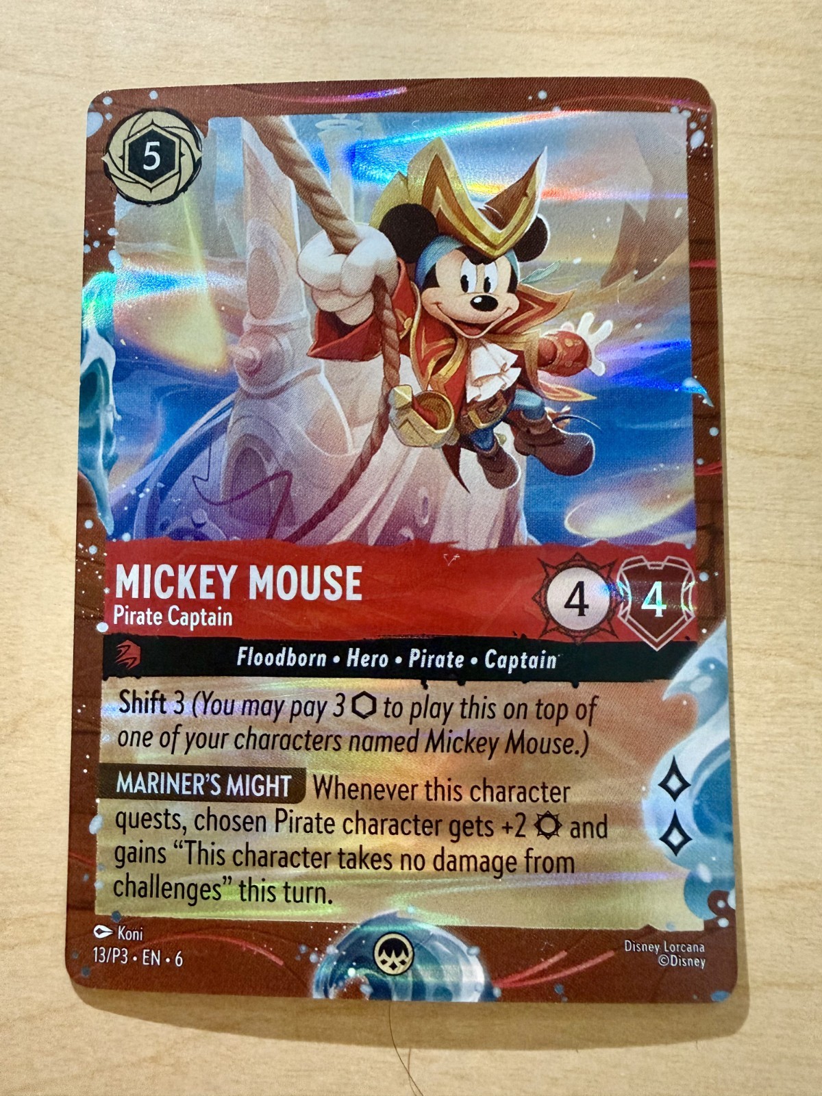 2025 DISNEY LORCANA DISNEY CRUISE LINE PROMO MICKEY MOUSE PIRATE CAPTAIN