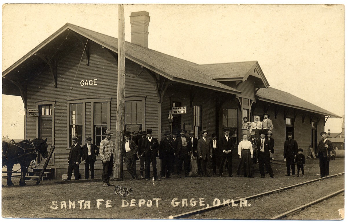 RPPC: African American Segregated R.R. Depot Waiting Room, Gage, Oklahoma