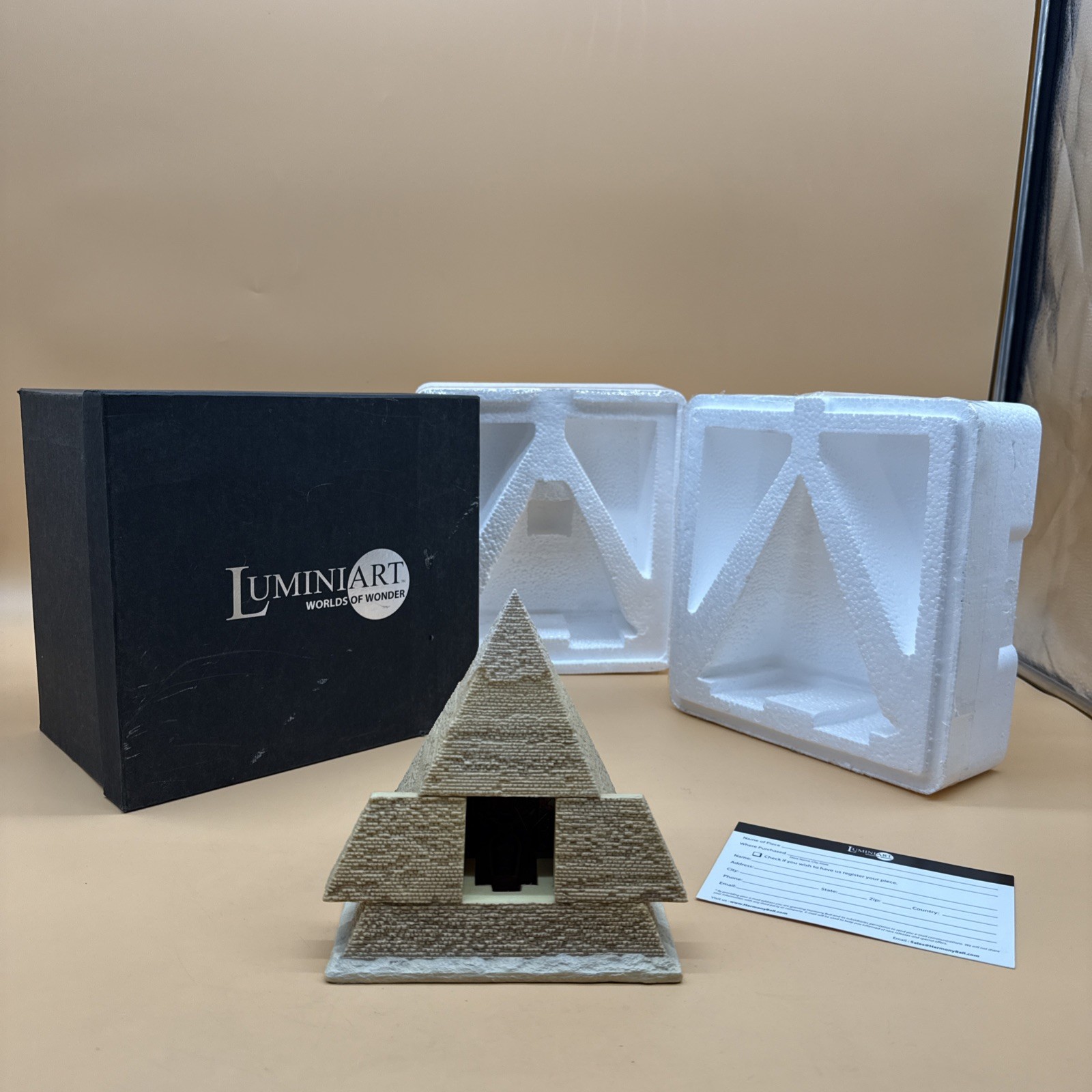 LuminiArt Egyptian Pyramid 2006 Harmony Ball Light Up Excellent Working