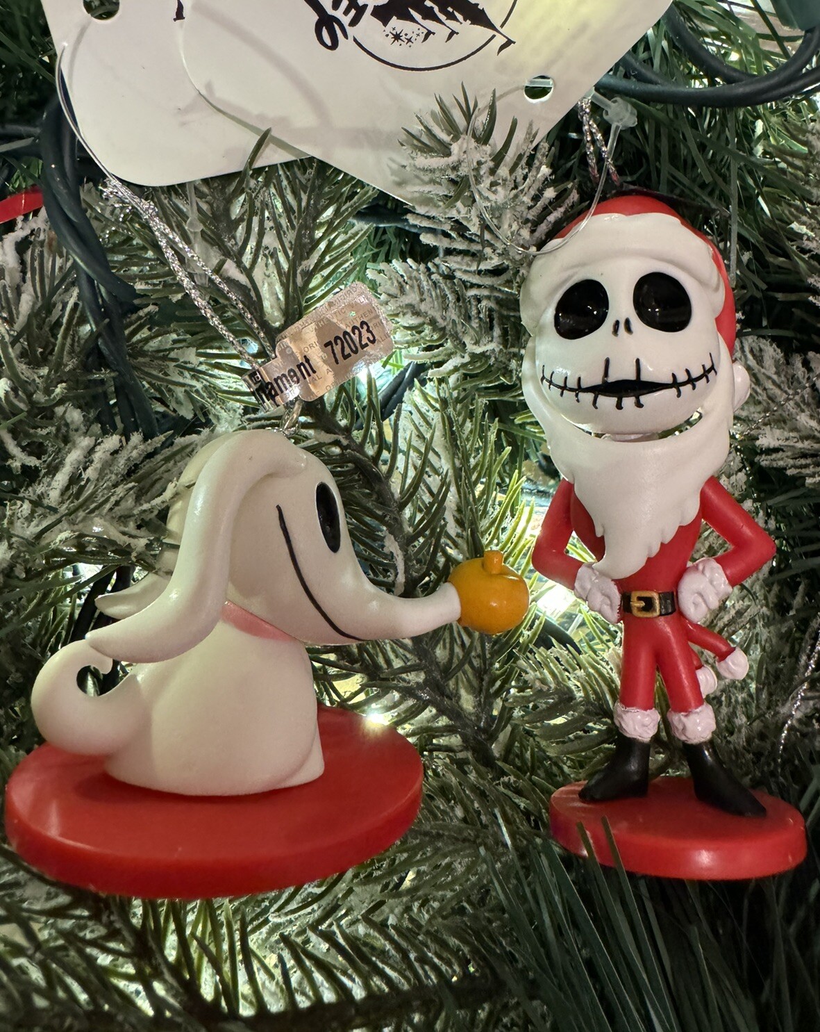 2ct 2026 Nightmare Before Christmas Jack & Zero Christmas Tree Ornaments w Tag