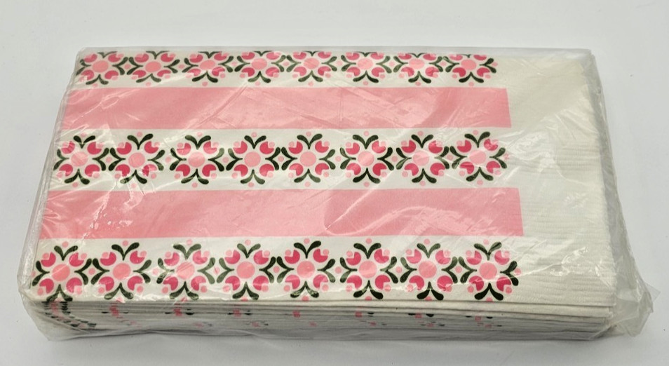 Vintage Contempo Paper Facial Tissue Guest Towels Napkins Made In U.S.A.