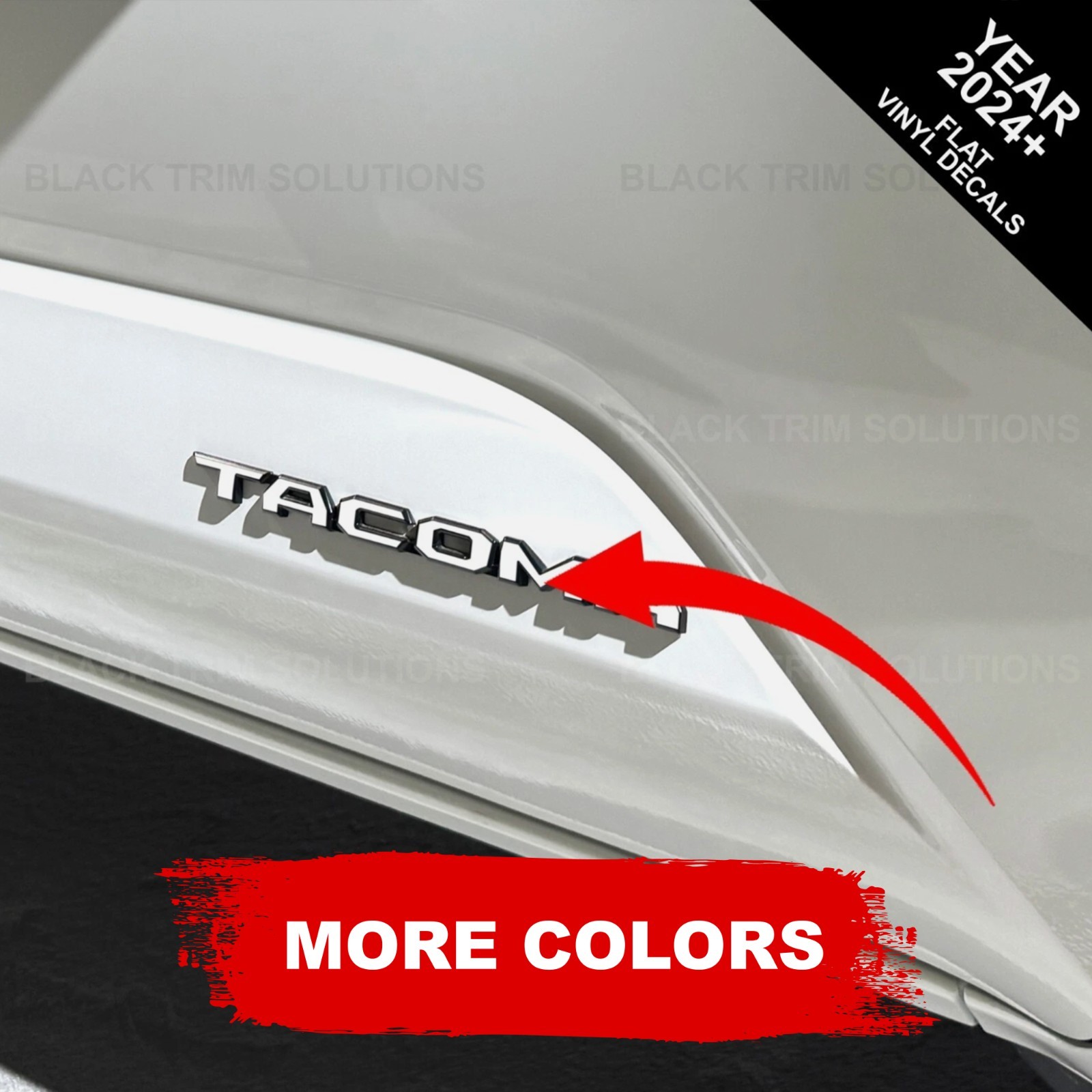 2x For 2024 2025 2026 Tacoma COLOR Overlay Vinyl DECALS for Side Door Letters
