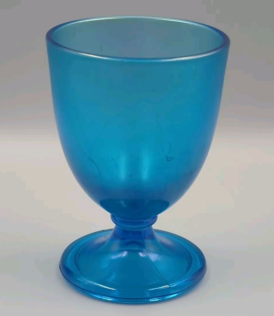 Vintage Celeste Blue Iridescent Stretch Glass Candy Jar Replacement