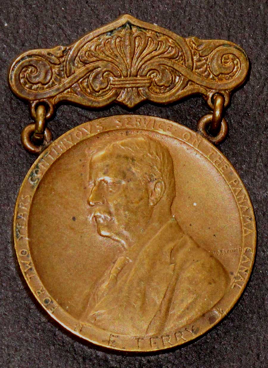 Vintage 1910-1912 Roosevelt Service Medal #6487 - Panama Canal Zone