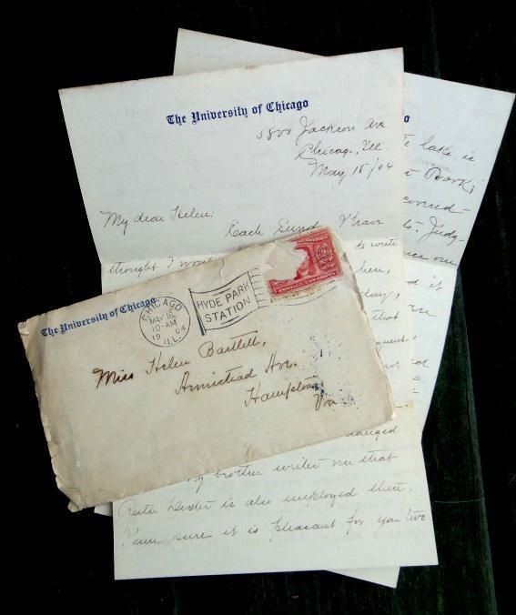 1904 antique HELEN BARTLETT LETTER hampton va