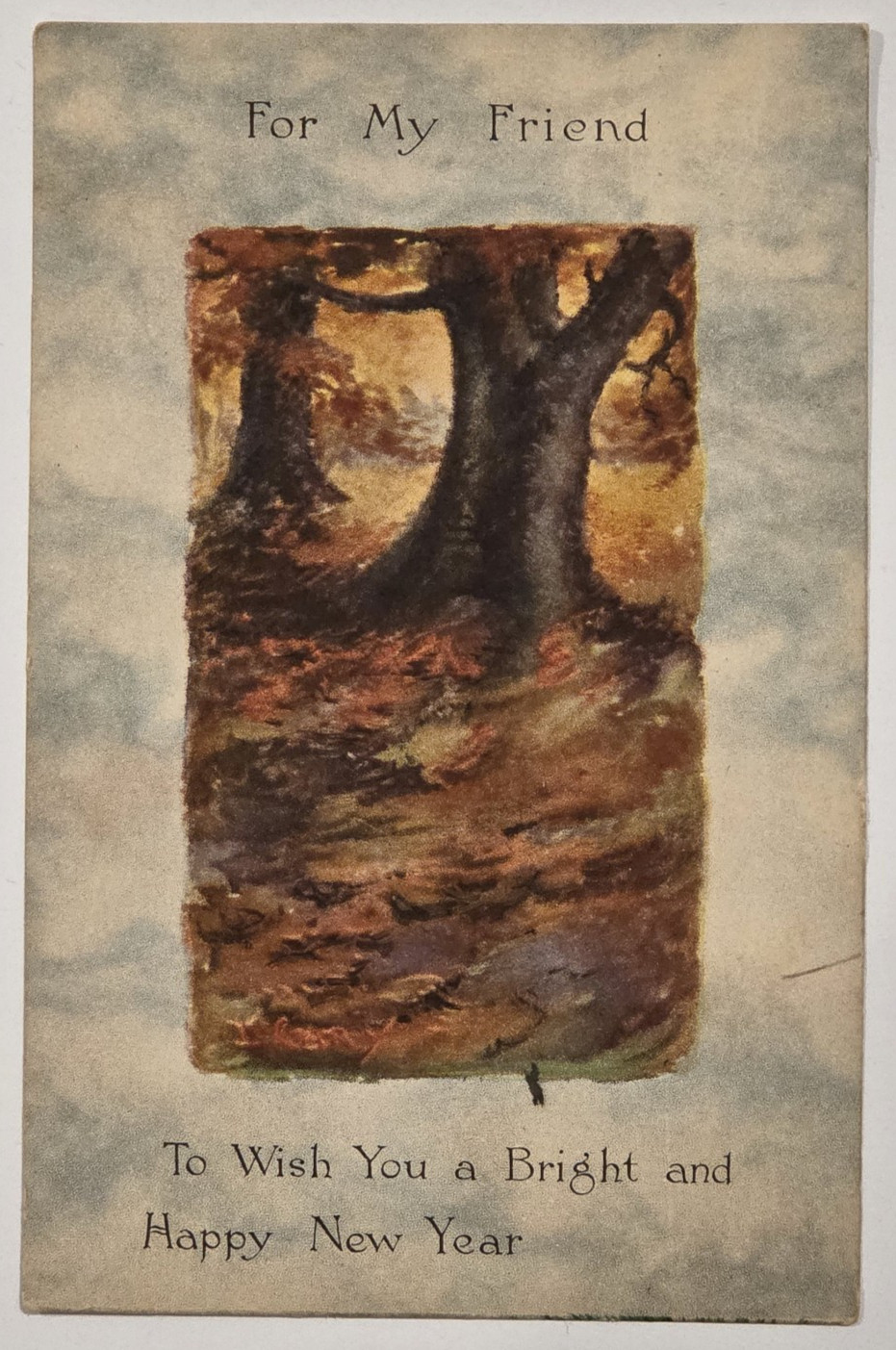 For My Friend  To Wish You A Bright And Happy New Year Old Postcard