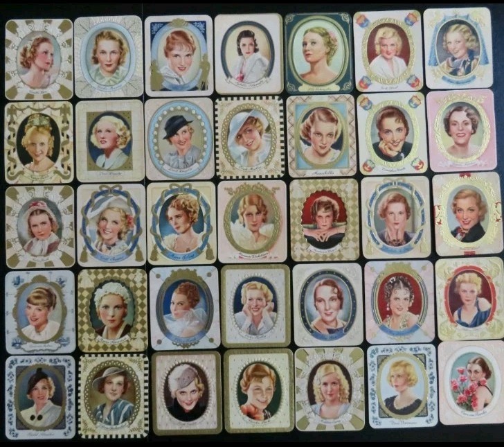 (35) 1934 Garbaty Film Stars Lot Vintage Hollywood Cigarette Cards 