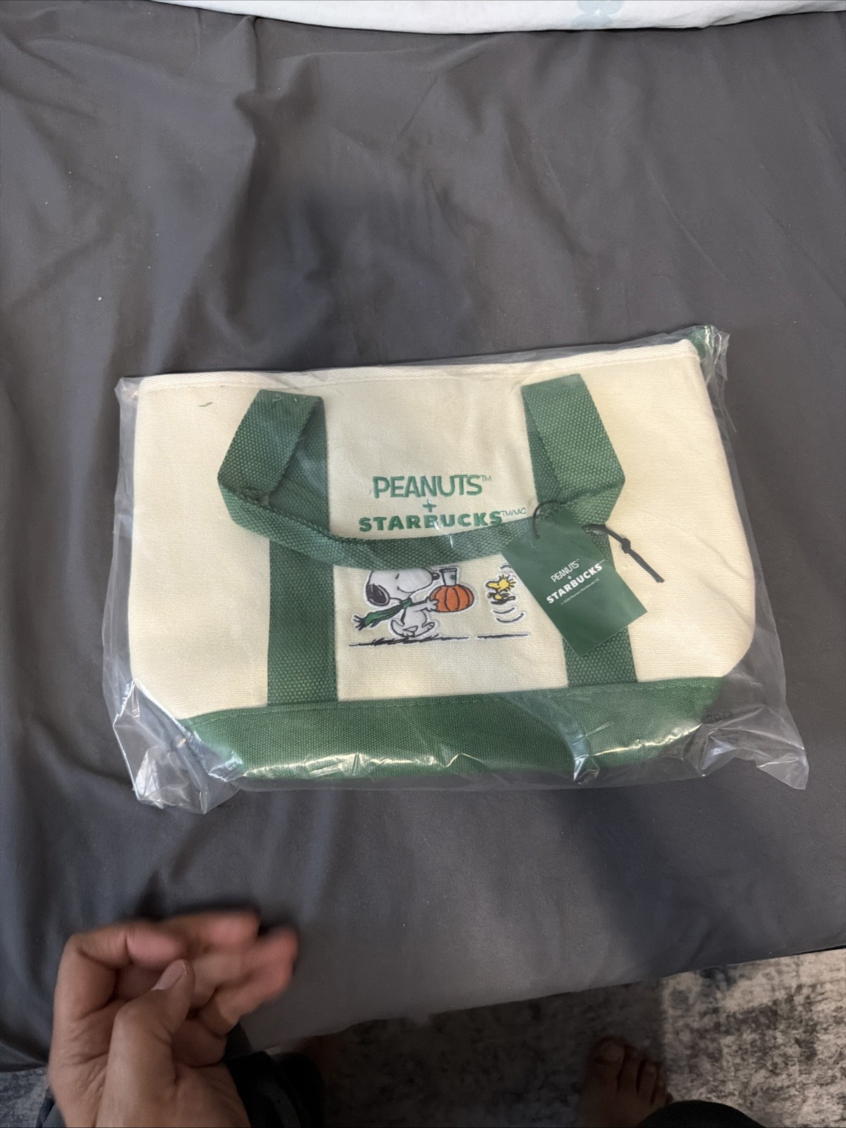Starbucks x Peanuts Snoopy Great Pumpkin Mini Tote Bag 2026 NEW IN HAND🔥🔥