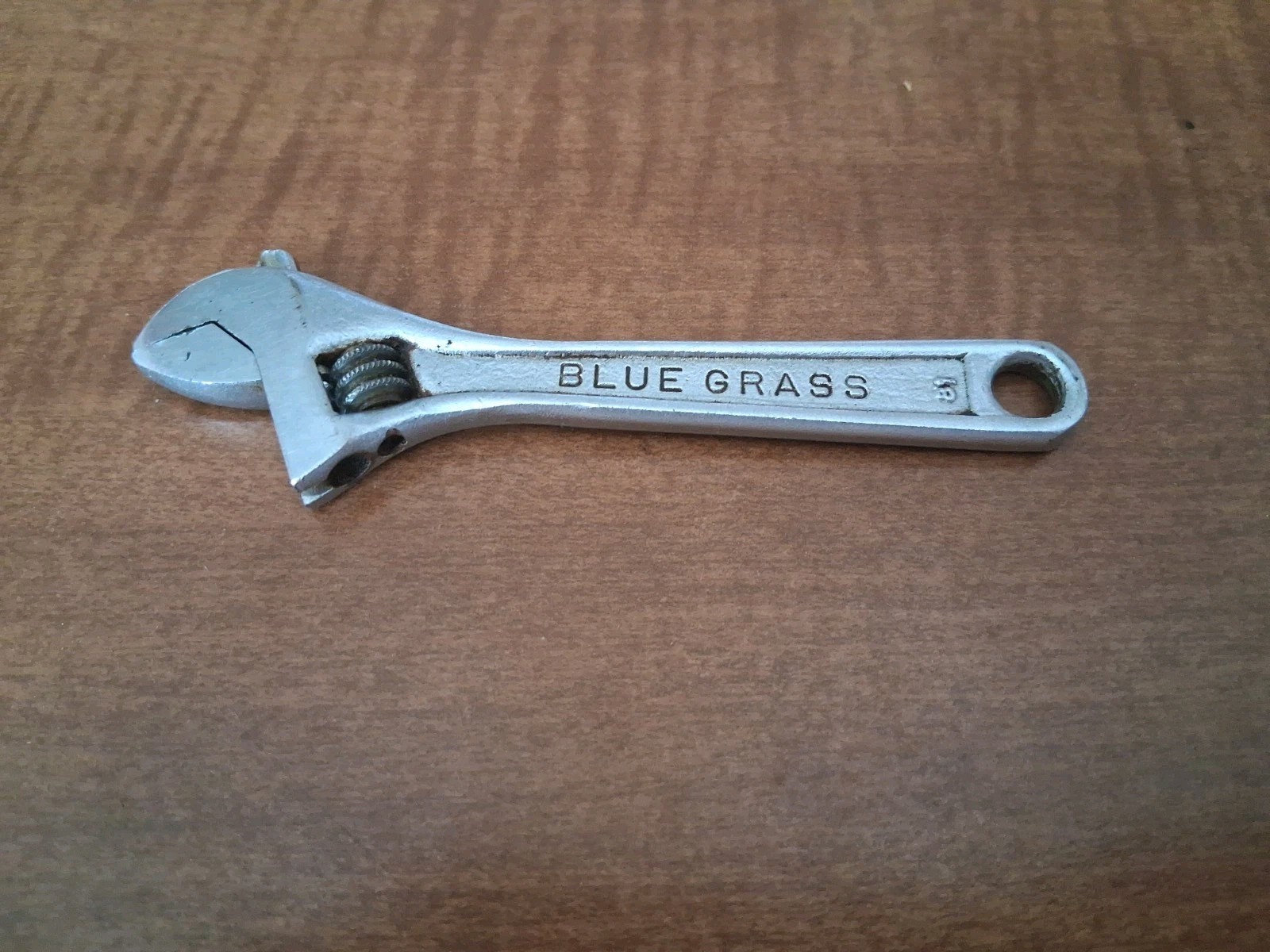 Vintage Blue Grass Brand 4 Inch Adjustable Wrench No. 265-4 Belknap Hardware...