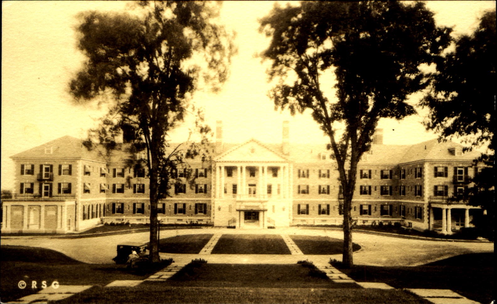 Christian Science Pleasant View Home ~ Concord NH ~ Grant 1934 RPPC real photo
