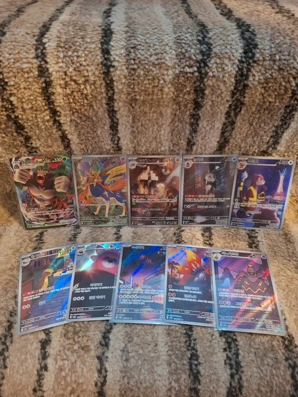 10 mix AR pokemon card bundle (Korean, Japanese and Chinese)