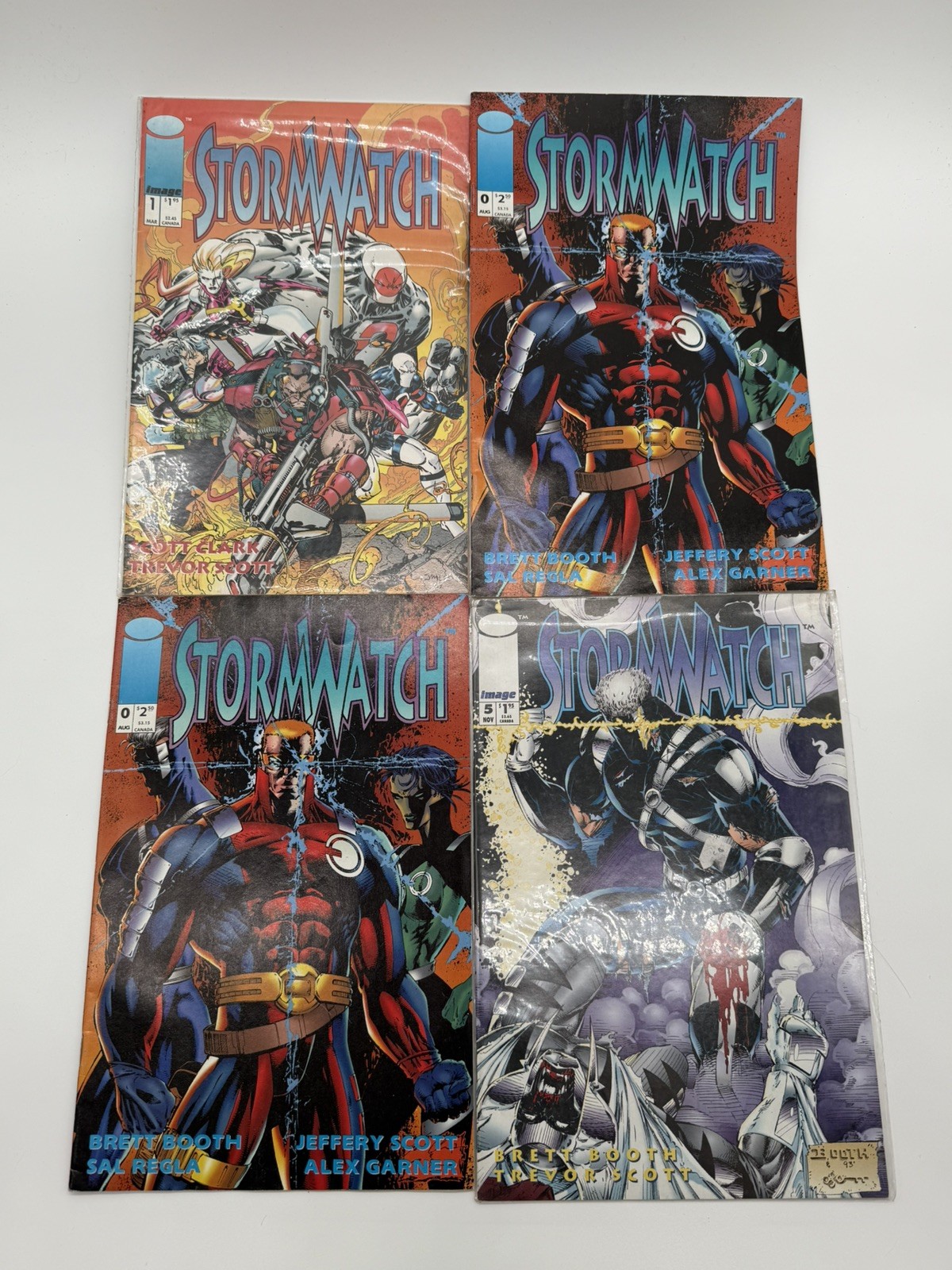 Stormwatch Comic Lot of 4 #0 x2 #1 #5 Image Comics 1993