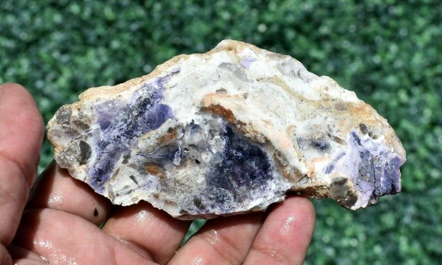 57 GM TIFFANY STONE Slab, BERTRANDITE, OPALIZED FLUORITE Utah (BVD)