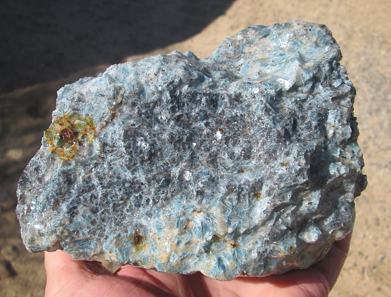 BLUE KYANITE IN QUARTZ ROUGH  ~ 3 lbs. 13 ozs.
