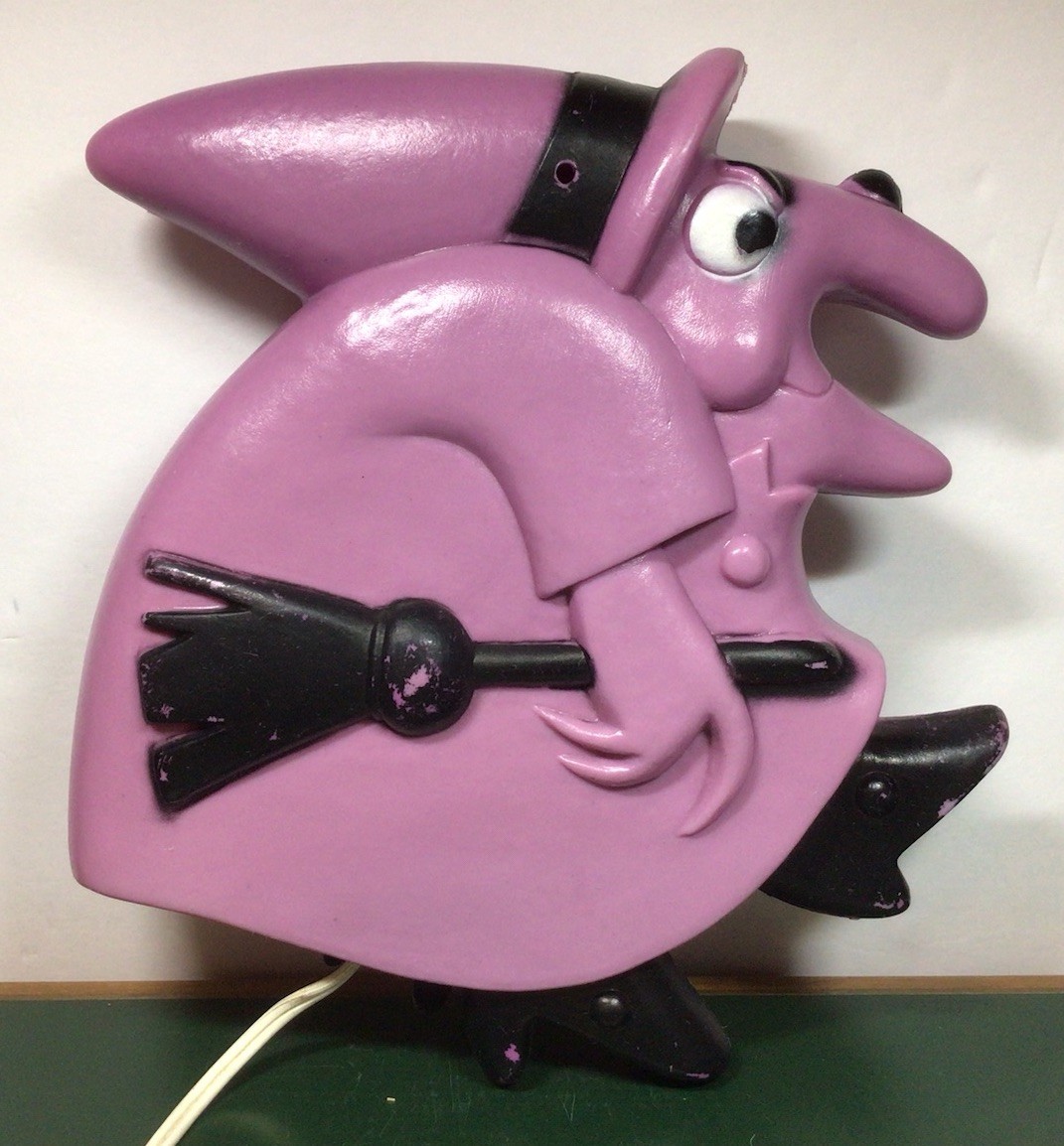 Rare Vintage Halloween Purple Wanda Witch Blow Mold Light Decoration Noma Works