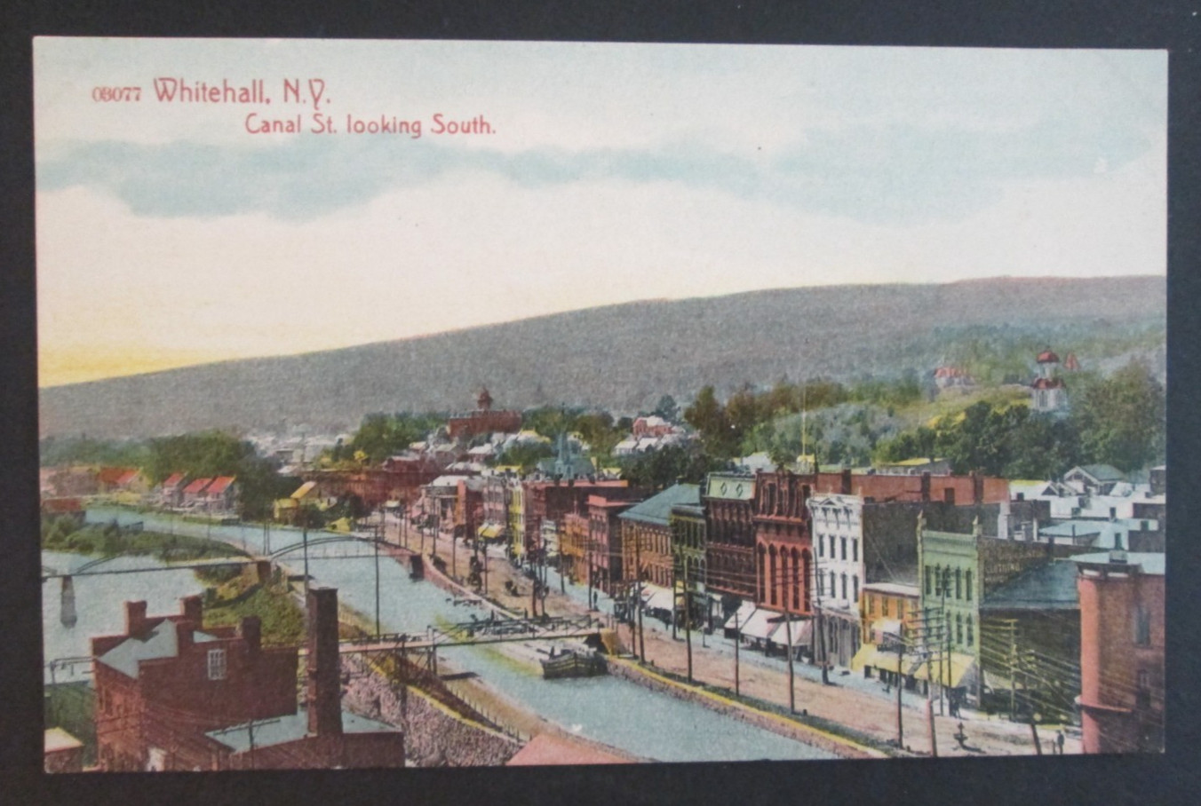 Canal Street Looking South Whitehall NY Unposted DB Postcard
