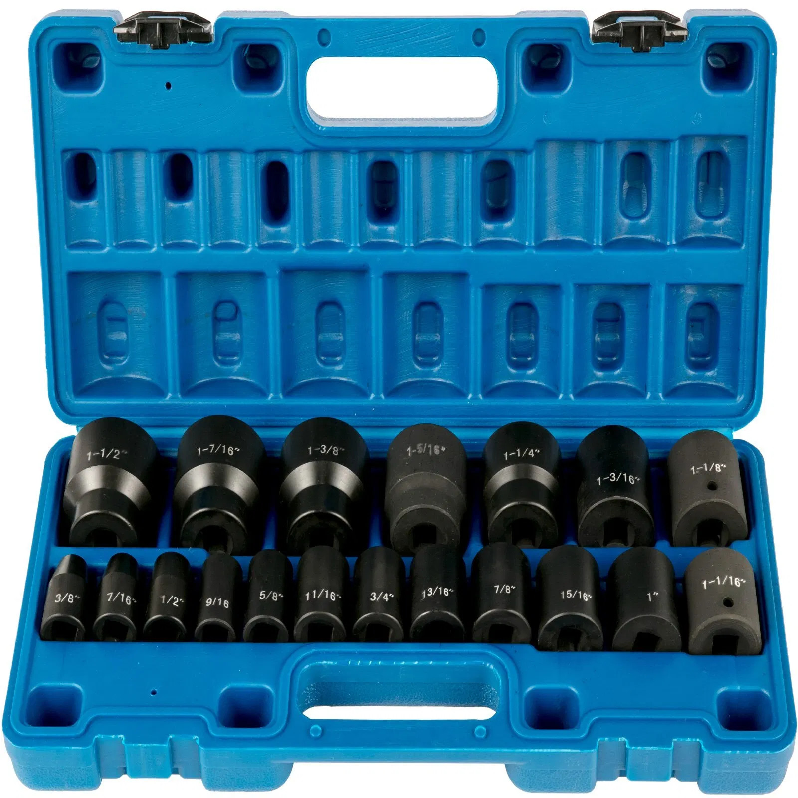 Impact Socket Set 1/2 Inches 19 Piece Impact Sockets, Standard Socket Assortment